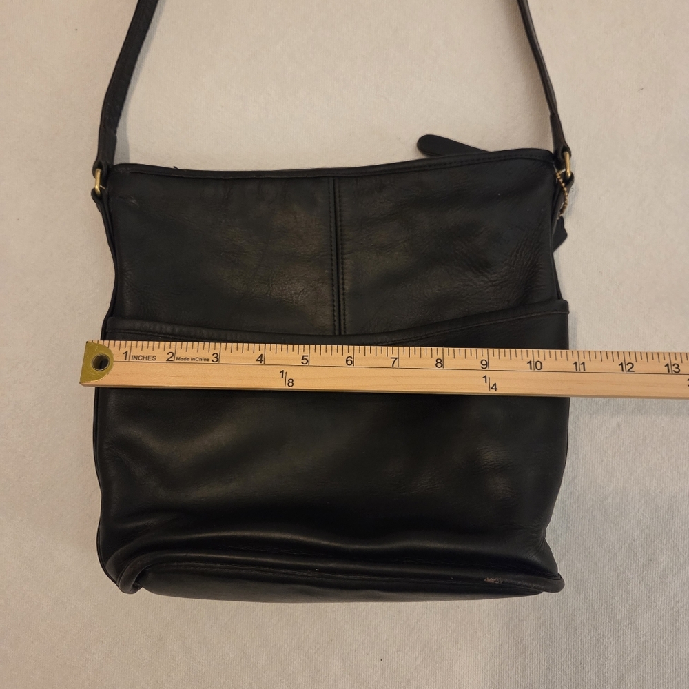 COACH Vintage 90's SoHo Bleeker Black Glove Tanned Leather Bucket/Shoulder Bag - Picture 12 of 14